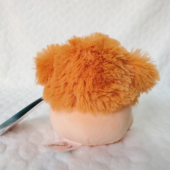 Shasta Squishmallows 5 Inch BNWT Light Orange Bigfoot with Flower Pin - Picture 3 of 7